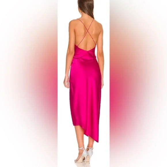 SER.OY.A EMMA SILK DRESS FUCHSIA SZ Small NWT $395 - Picture 2 of 14